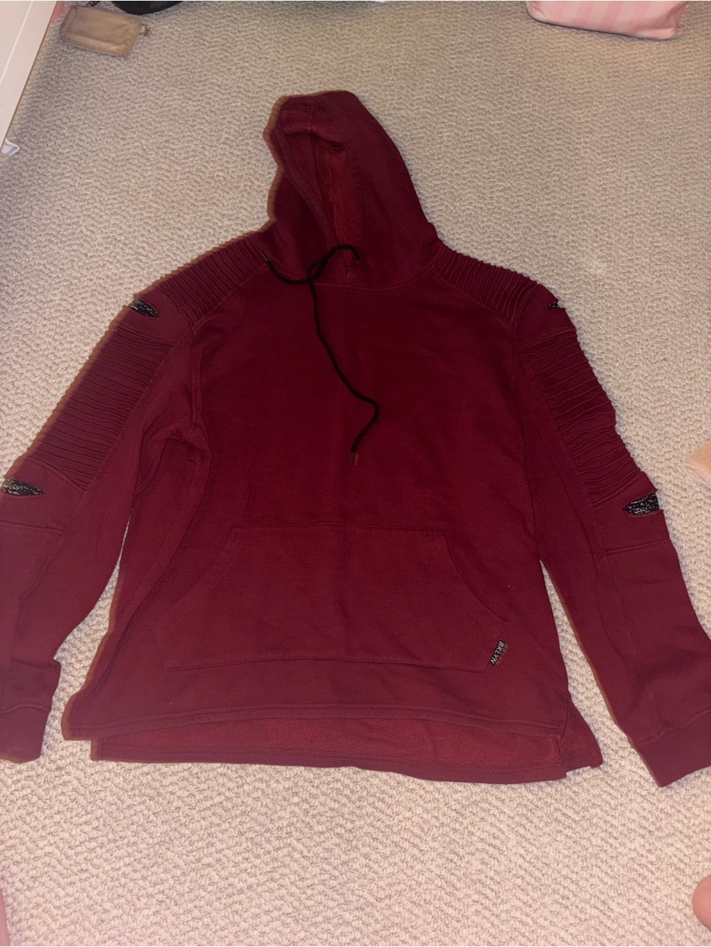 Brooklyn Cloth Maroon Hooded Knit Pullover